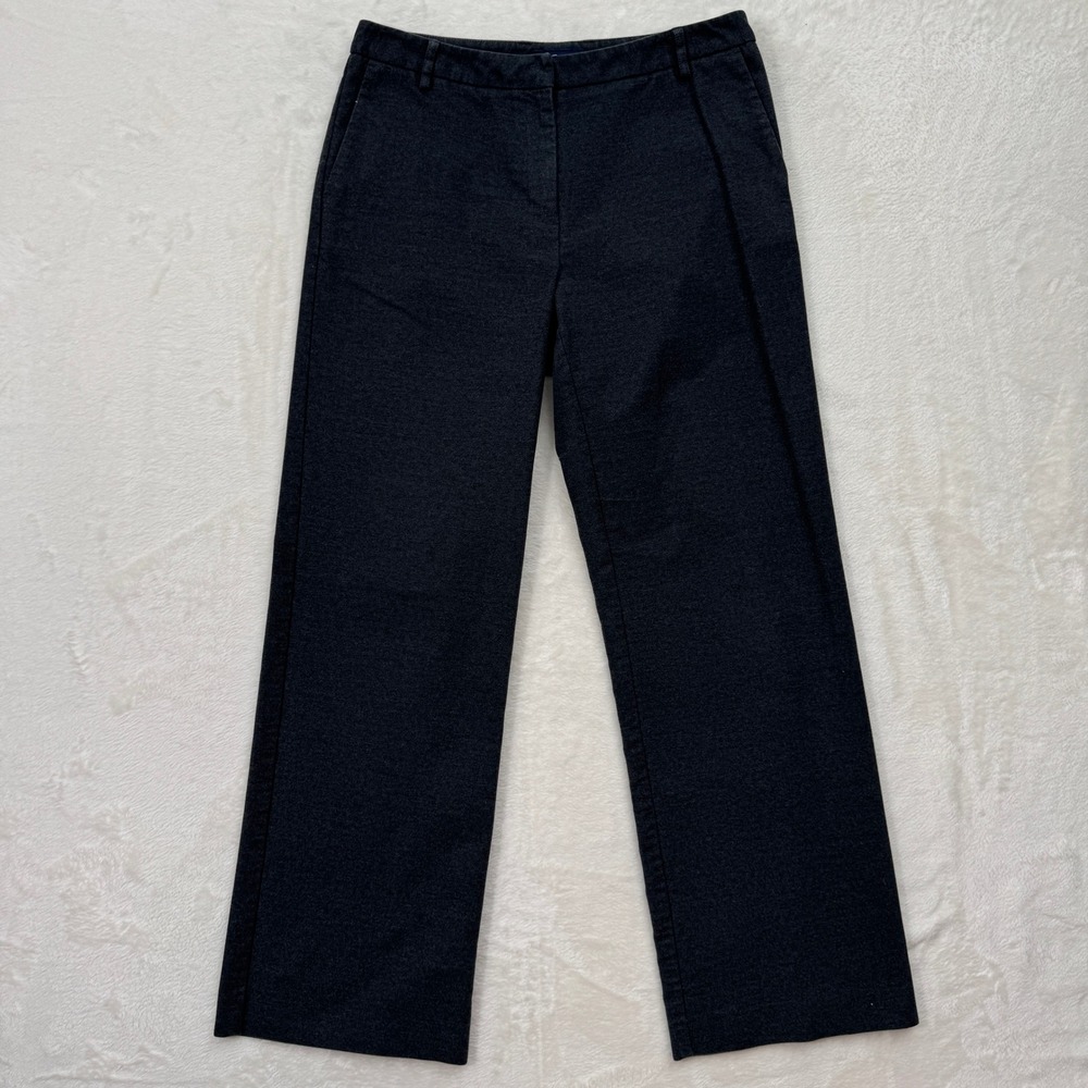 Ann Taylor Trousers Womens 8 Gray Straight Cotton Blend‎ Business Casual Pants